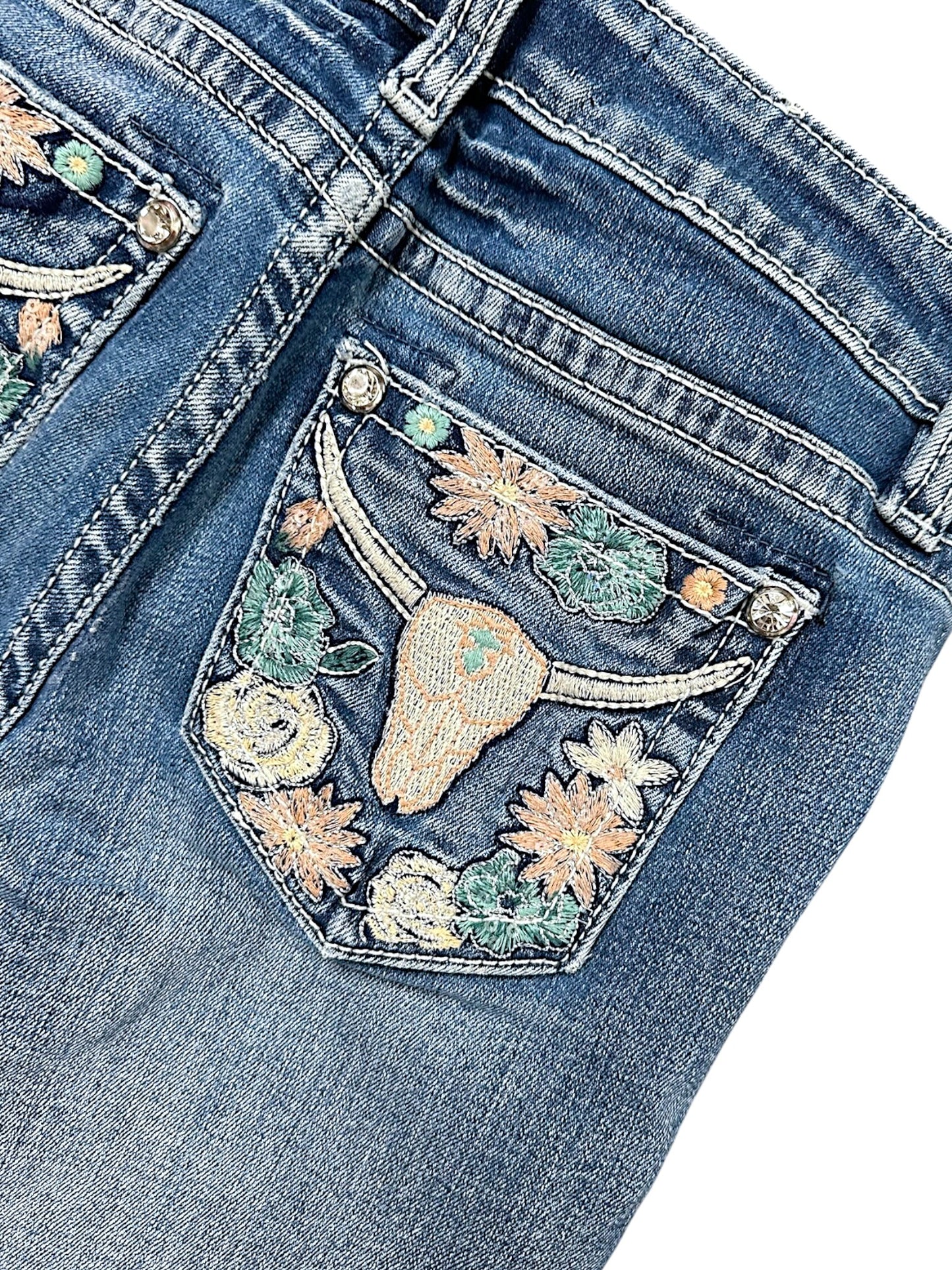 Vintage Miss Me Y2K Low Waist Bootcut / Flared Damenjeans (XS)