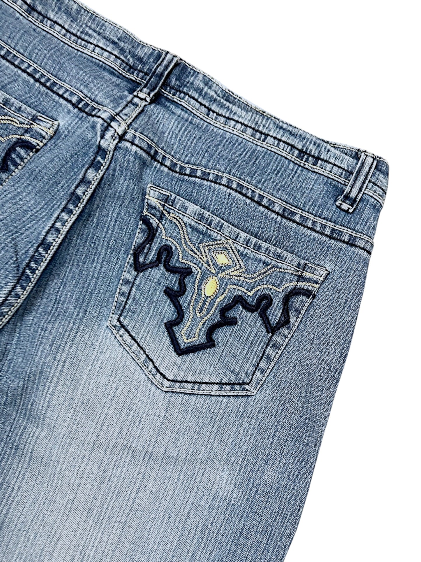 Vintage Y2K Broderi Flared Jeans (L)