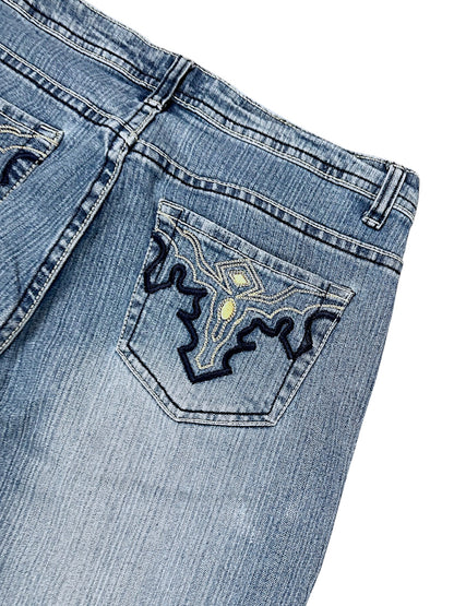 Vintage Y2K Broderi Flared Jeans (L)
