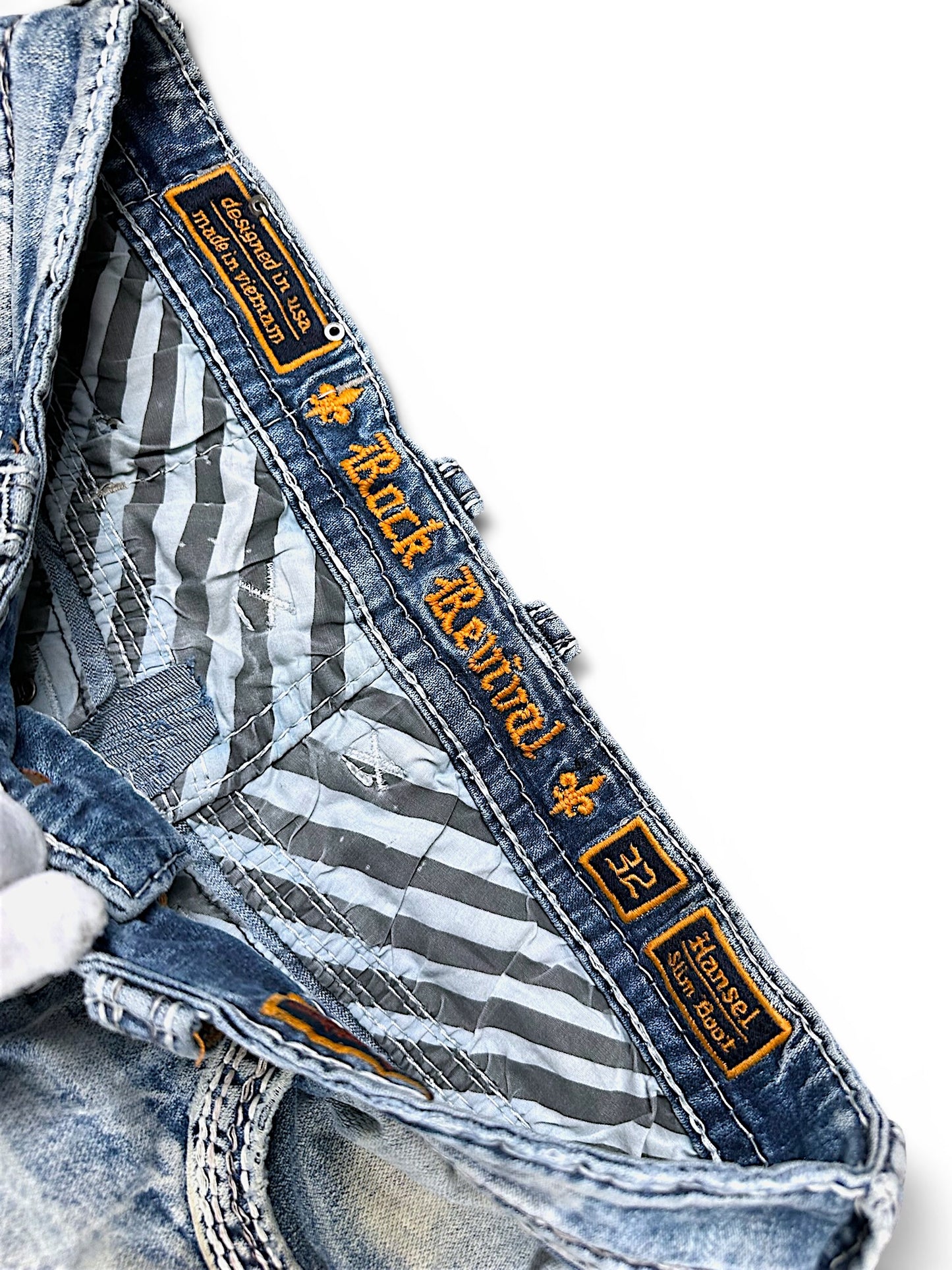 Vintage Rock Revival Y2K Baggy Jeans (S)
