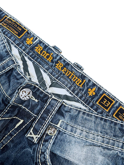 Vintage Rock Revival y2k straight leg Jeans (L)