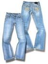 Vintage Miss Me Y2K Low Waist Bootcut / Flared Damenjeans (XL)