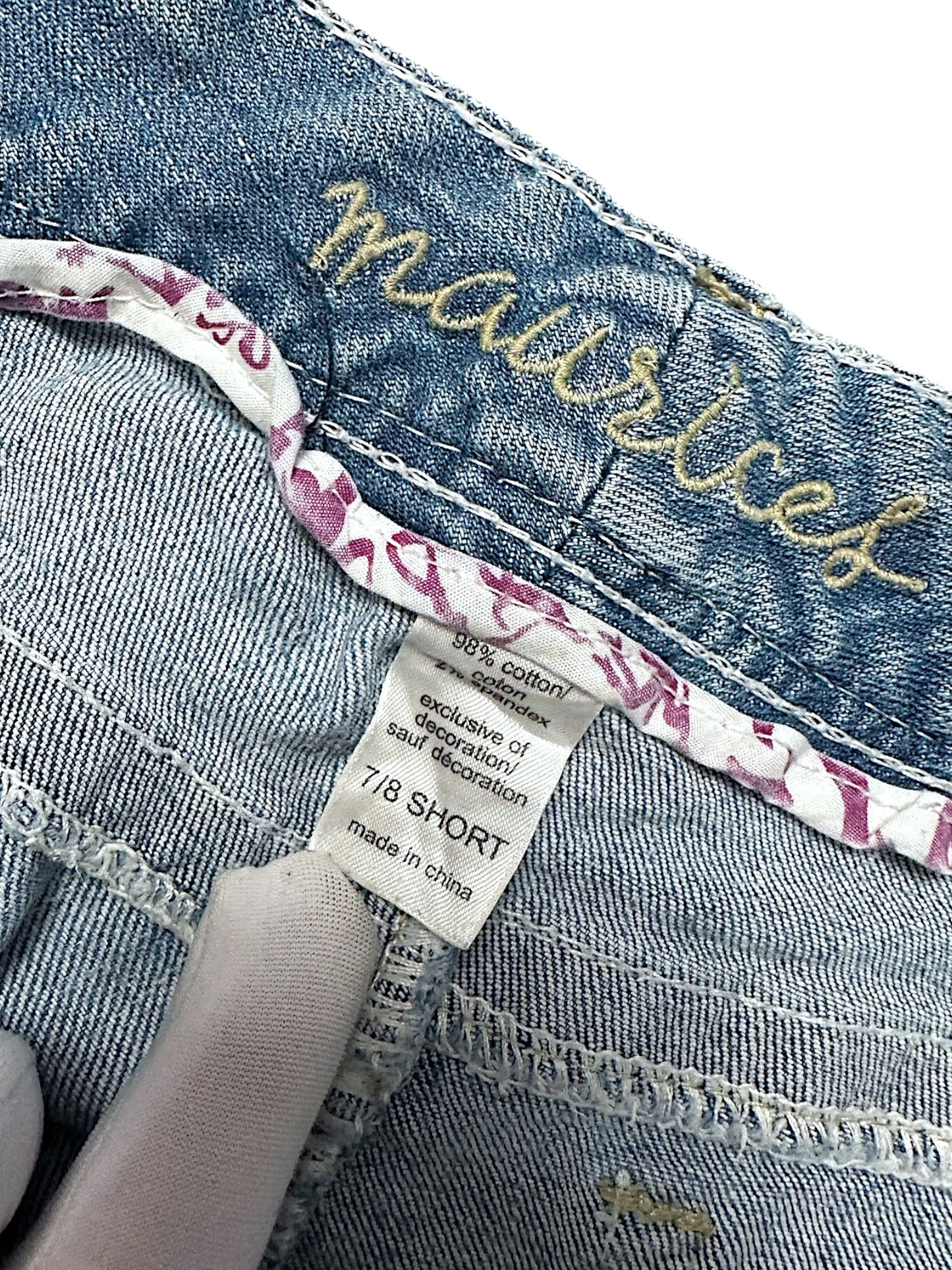Vintage Embroidery Y2K Low Waist Bootcut / Flared Damenjeans ( )
