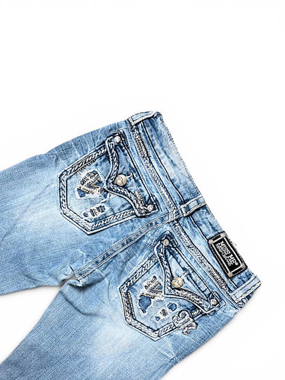 Vintage Miss Me Y2K Low Waist Bootcut / Flared Damenjeans (M)