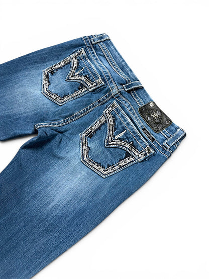 Vintage Miss Me Y2K Bootcut / Flared Damenjeans (XL)