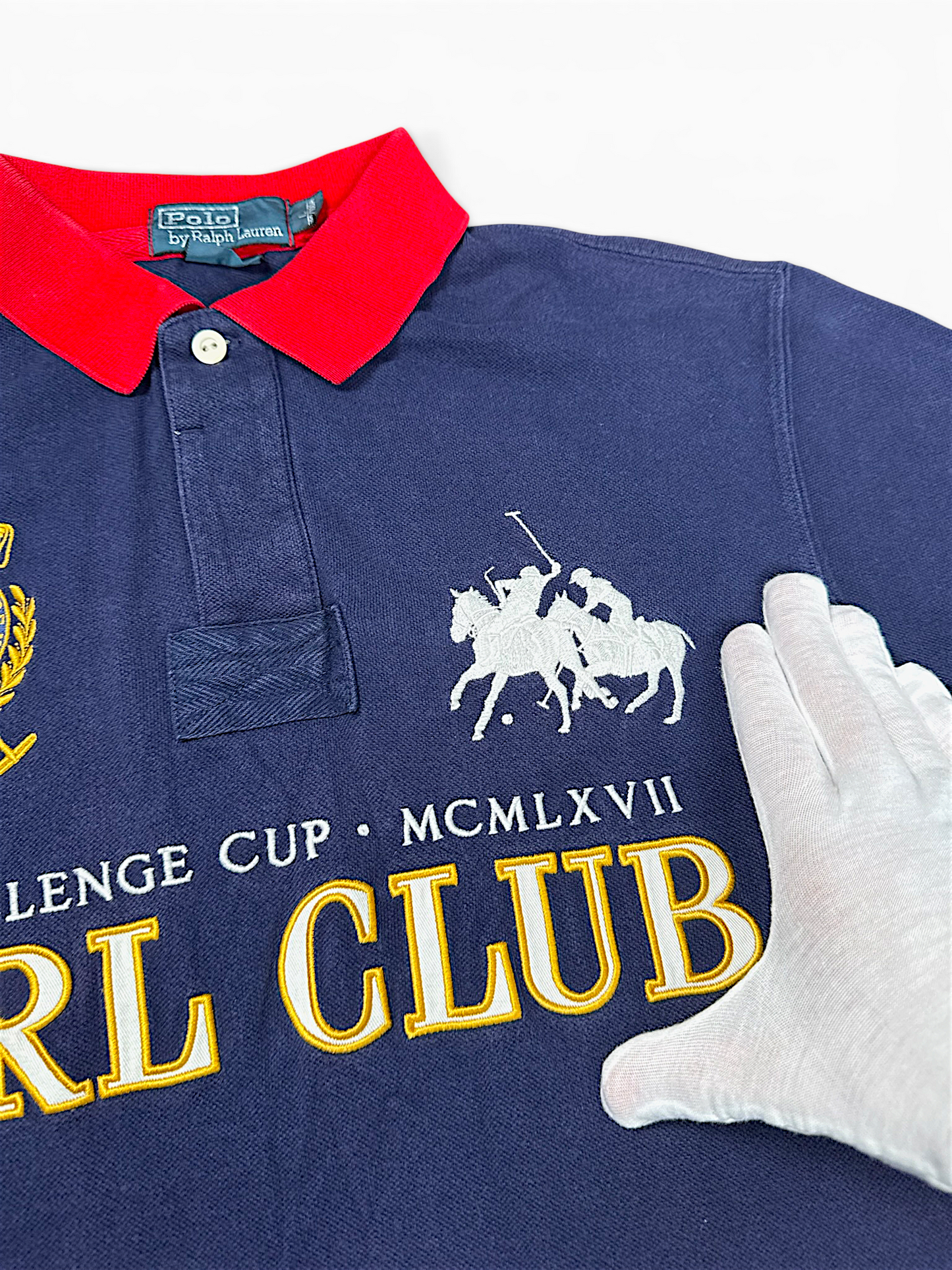 Vintage Ralph Lauren Y2K Polo „PRL Club“ (L)