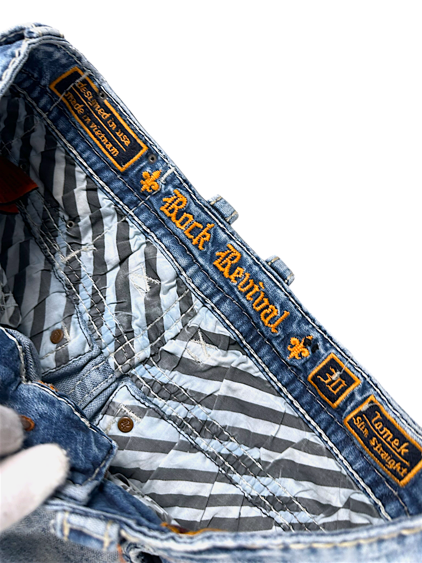 Vintage Rock Revival Y2K Straight Leg Jeans (S)