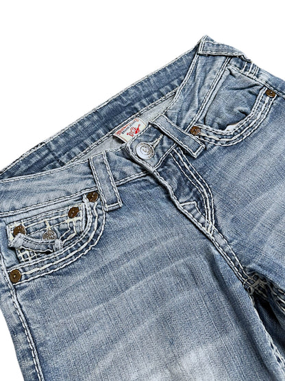 Vintage True Religion Y2K Low Waist Bootcut / Flared Damenjeans (M)