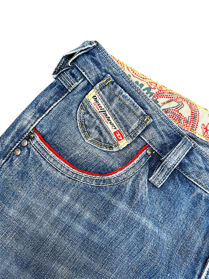 Vintage Diesel Y2K Low Waist Bootcut Damenjeans (L)