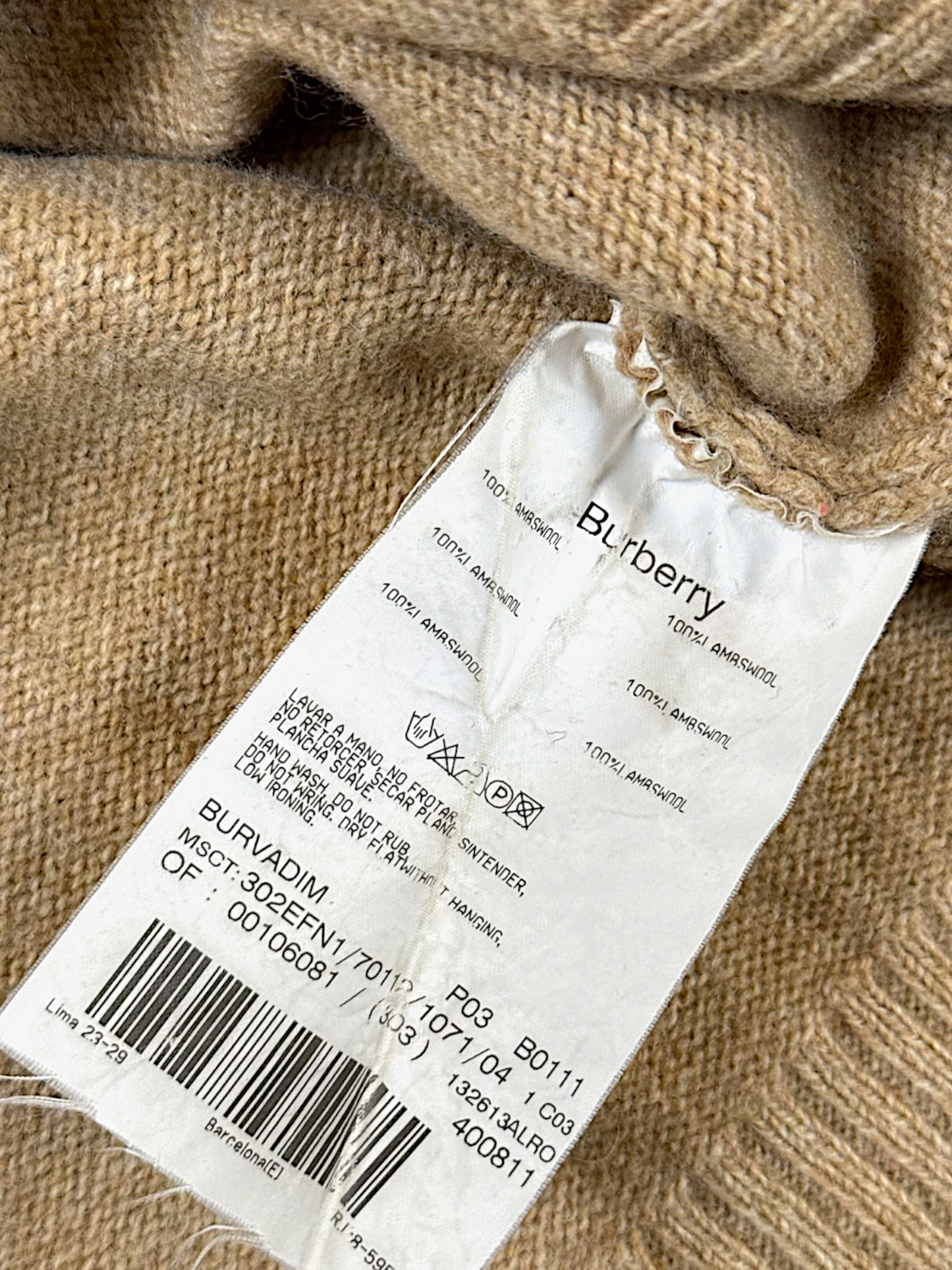 Vintage Burberry Wollpullover (XS)