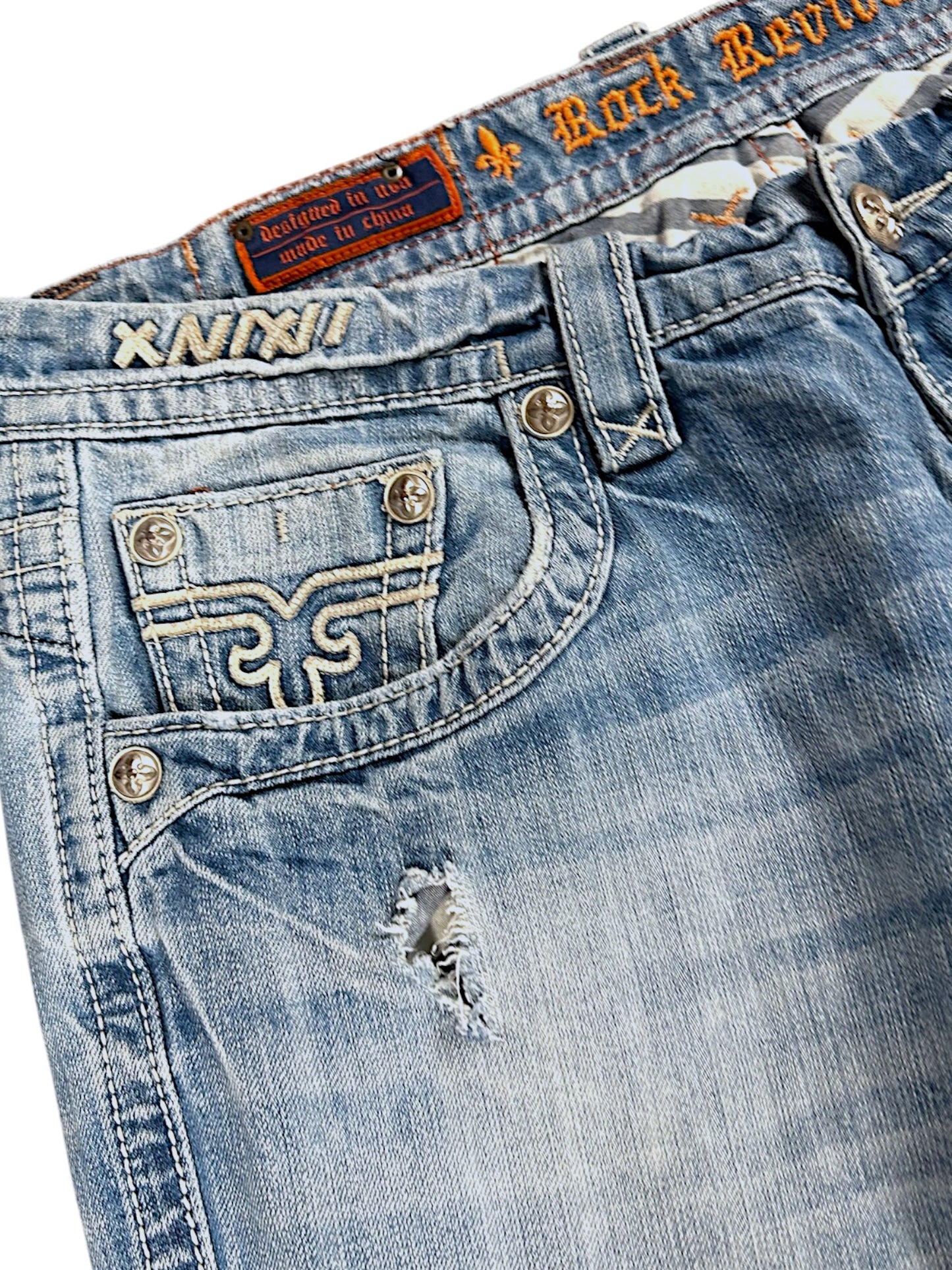 Vintage Rock Revival Y2K Baggy Jeans (L)