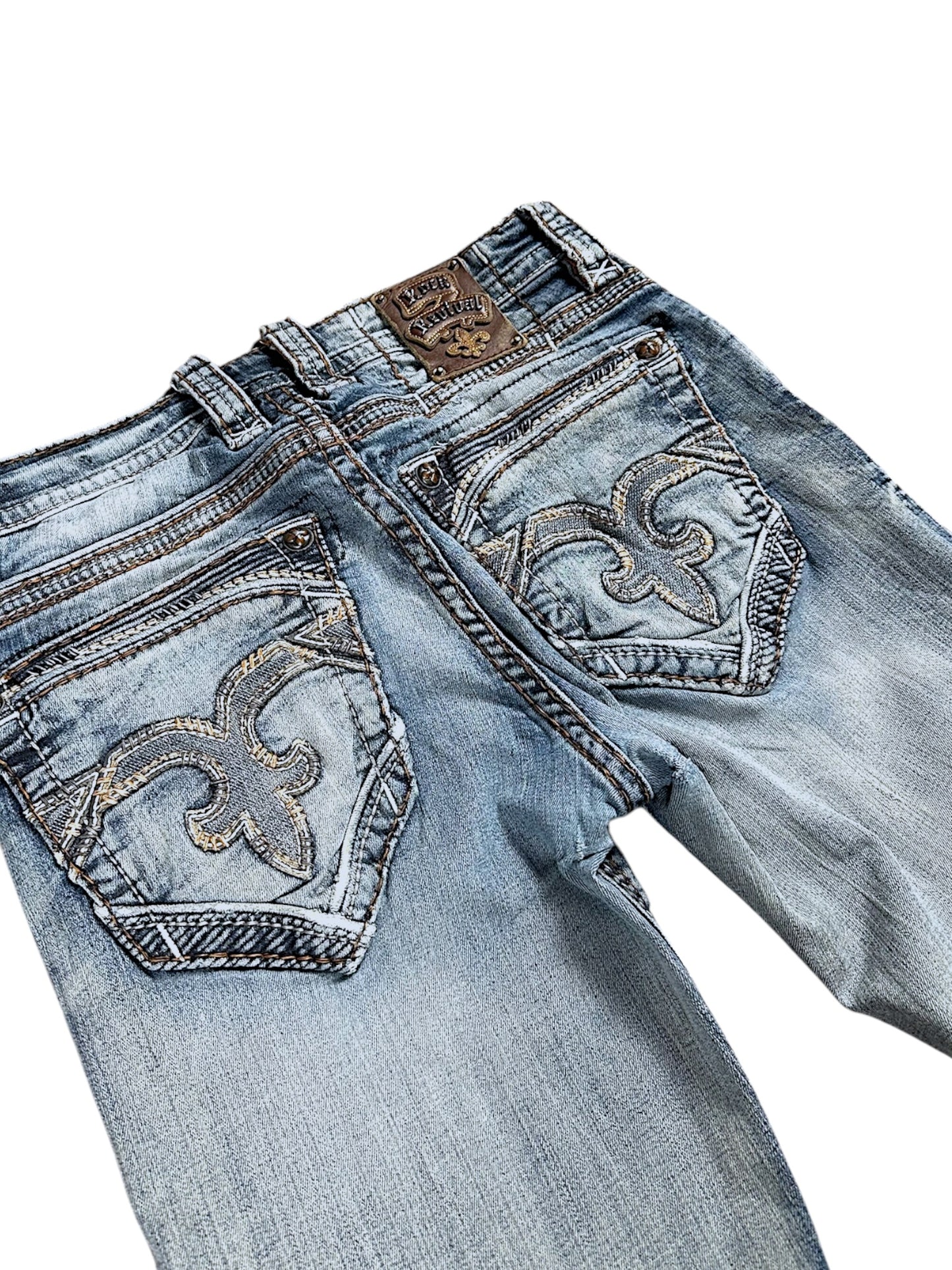 Vintage Rock Revival Baggy Jeans (M)