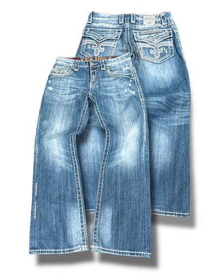 Vintage Rock Revival Y2K Baggy Jeans (M)