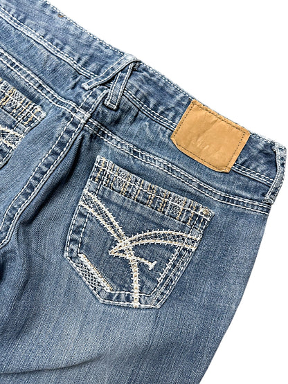 Vintage Amethyst Y2K Low Waist Bootcut / Flared Damenjeans (S)