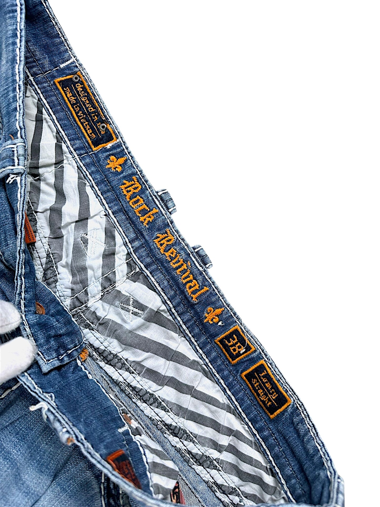 Vintage Rock Revival Y2K Baggy Jeans (L)