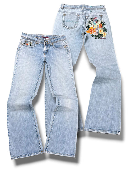 Vintage Japan Style Y2K Flared Damenjeans (M)