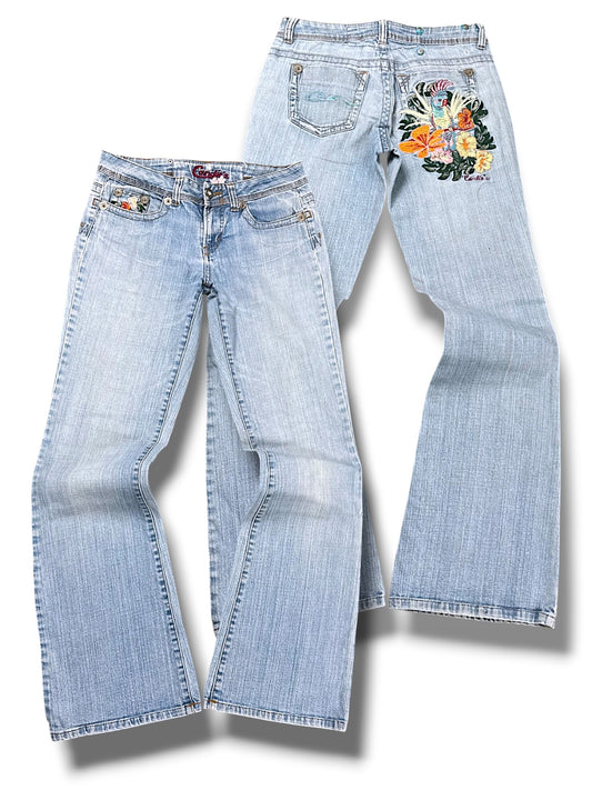 Vintage Japan Style Y2K Flared Damenjeans (M)
