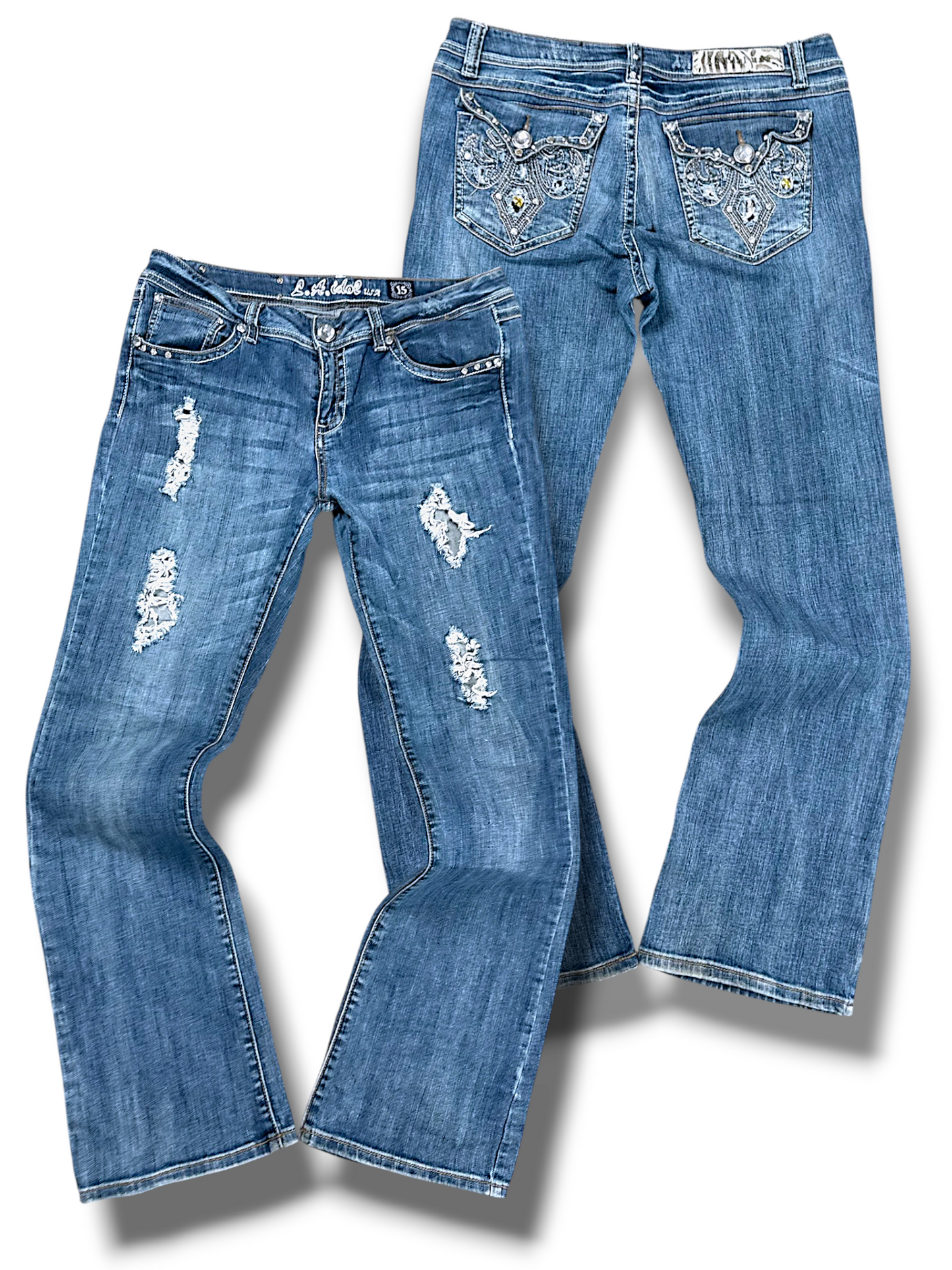 Vintage L.A Idol Y2K Bootcut / Flared Damenjeans (L)