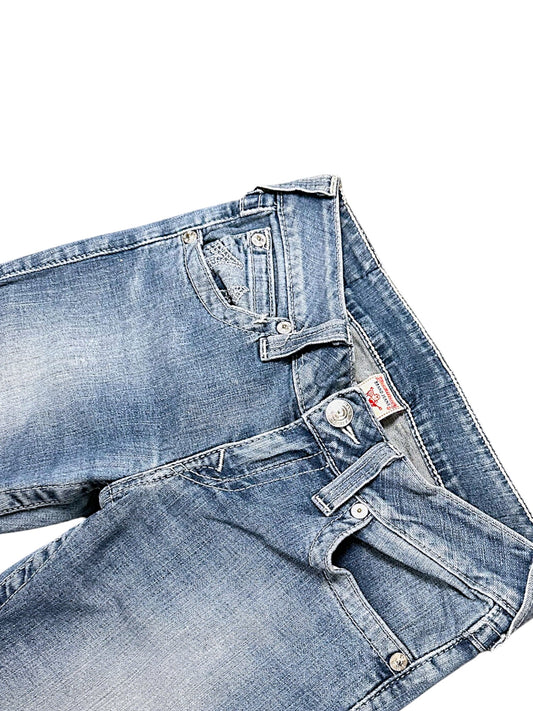 Vintage True Religion Y2K Low Waist Bootcut Damenjeans (L)