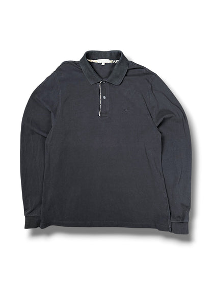 Vintage Burberry „Monogram“ Langarm Polo (L)