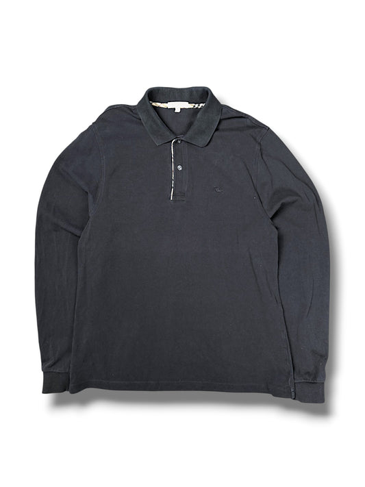 Vintage Burberry „Monogram“ Langarm Polo (L)
