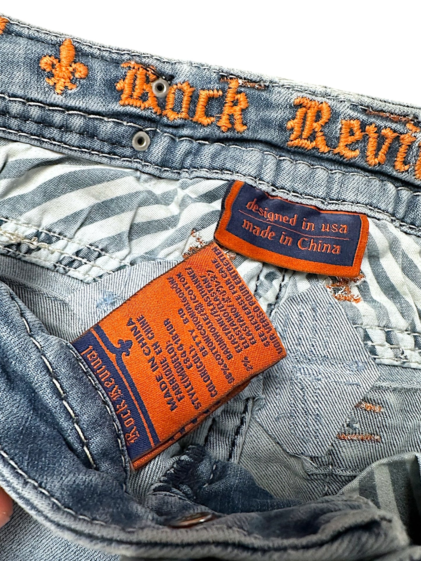 Vintage Rock Revival Y2K Low Waist Bootcut / Flared Damenjeans (S)