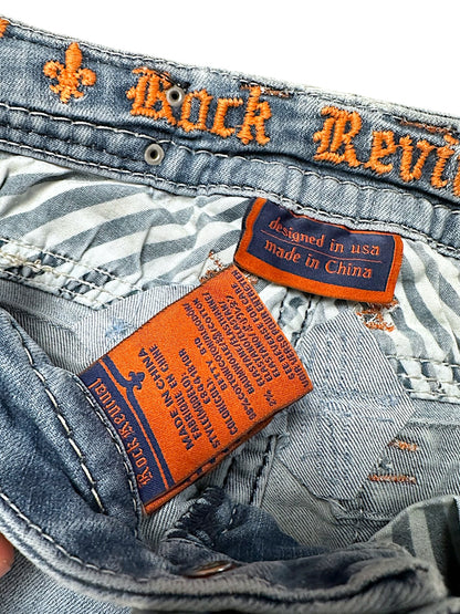 Vintage Rock Revival Y2K Low Waist Bootcut / Flared Damenjeans (S)