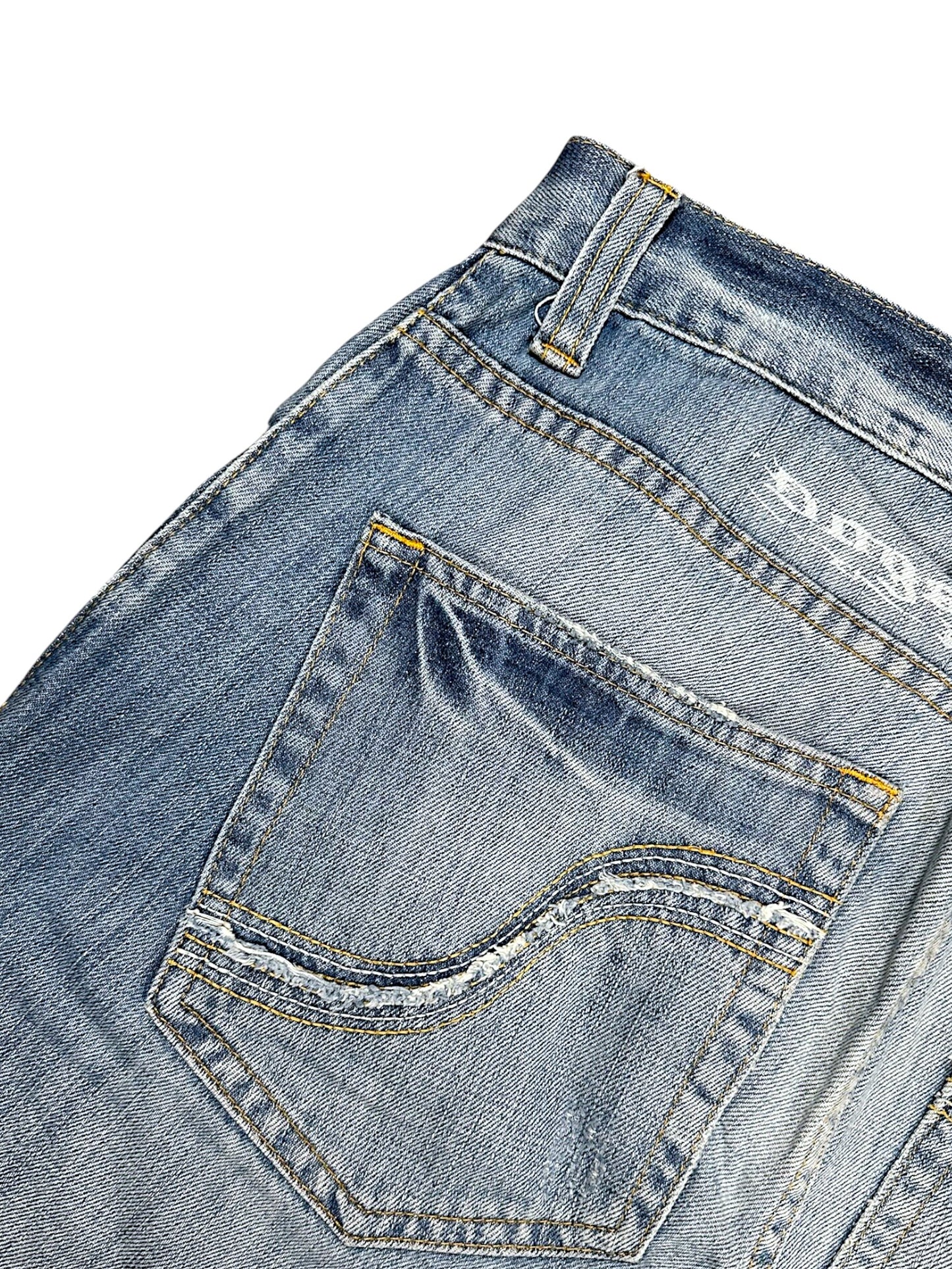 Vintage Y2K Embroidery Baggy Jeans (M)