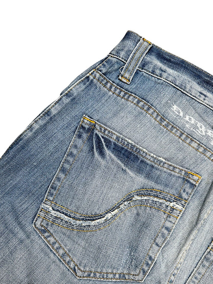 Vintage Y2K Embroidery Baggy Jeans (M)