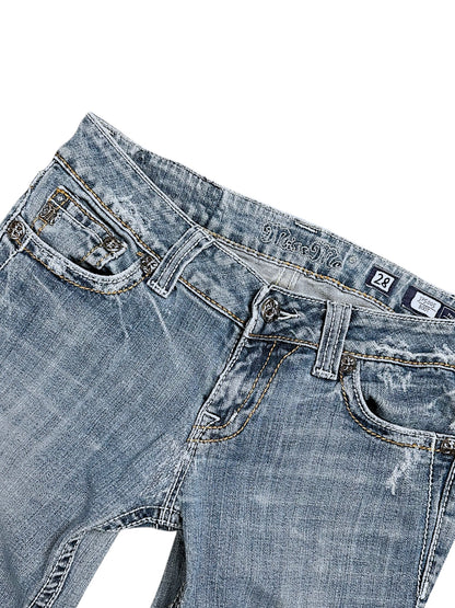 Vintage Miss Me y2k Low Waist Bootcut Damenjeans (M)