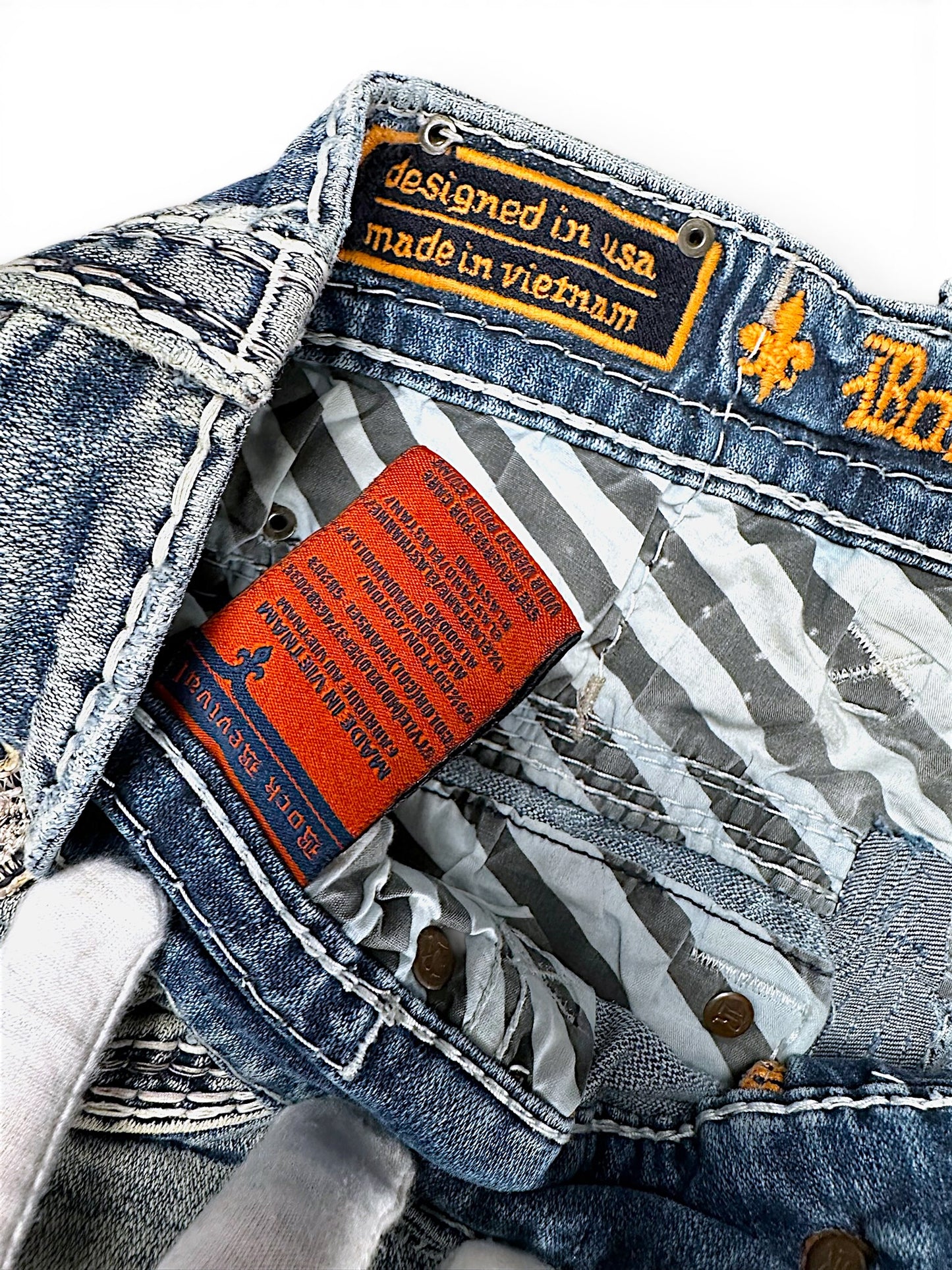 Vintage Rock Revival Y2K Baggy Jeans (S)