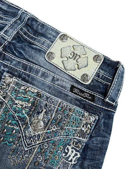 Vintage Miss Me Y2K Low Waist Bootcut / Flared Damenjeans (M)