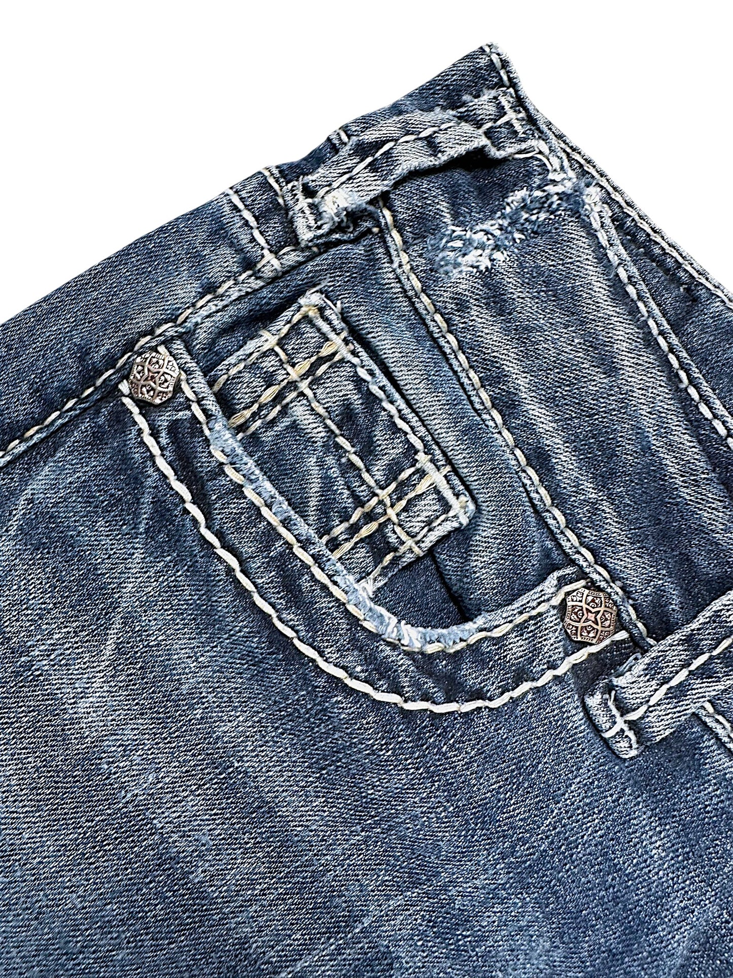 Vintage Silver Jeans Y2K Rock (S)