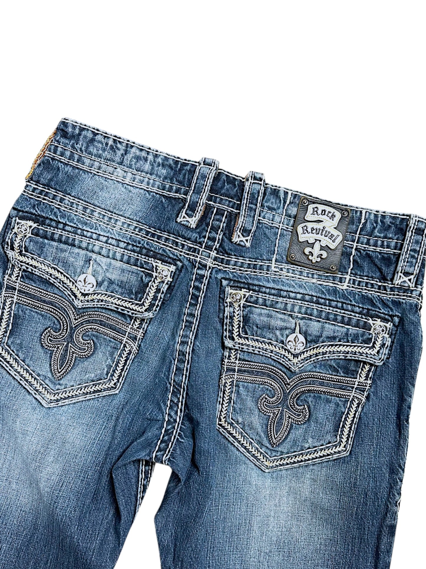 Vintage Rock Revival y2k straight leg Jeans (L)