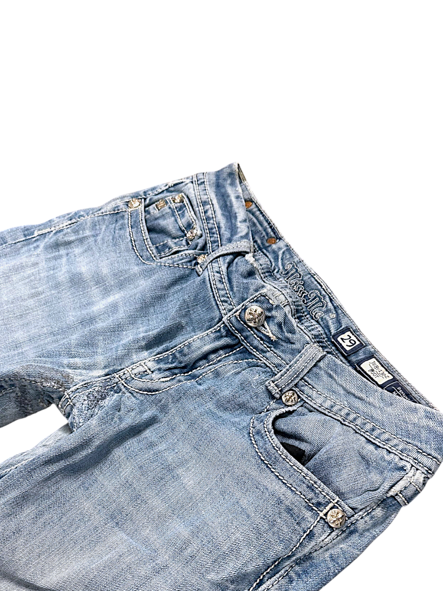 Vintage Miss Me Y2K Low Waist Bootcut / Flared Damenjeans (XL)