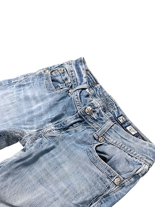 Vintage Miss Me Y2K Low Waist Bootcut / Flared Damenjeans (XL)
