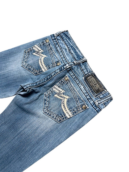 Vintage Miss Me Y2K Low Waist Bootcut / Flared Damenjeans (M)