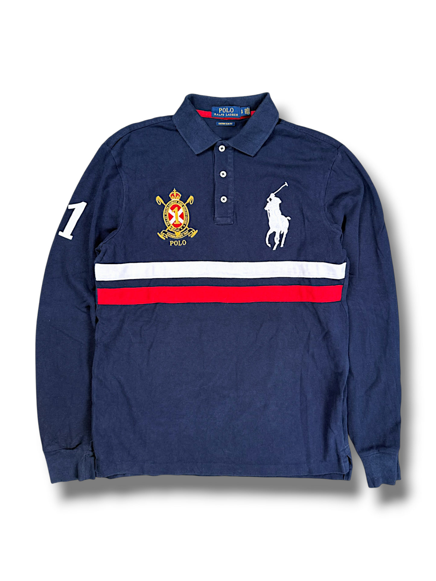 Vintage Ralph Lauren Y2K „Big Pony“ Langarm Polo (S)