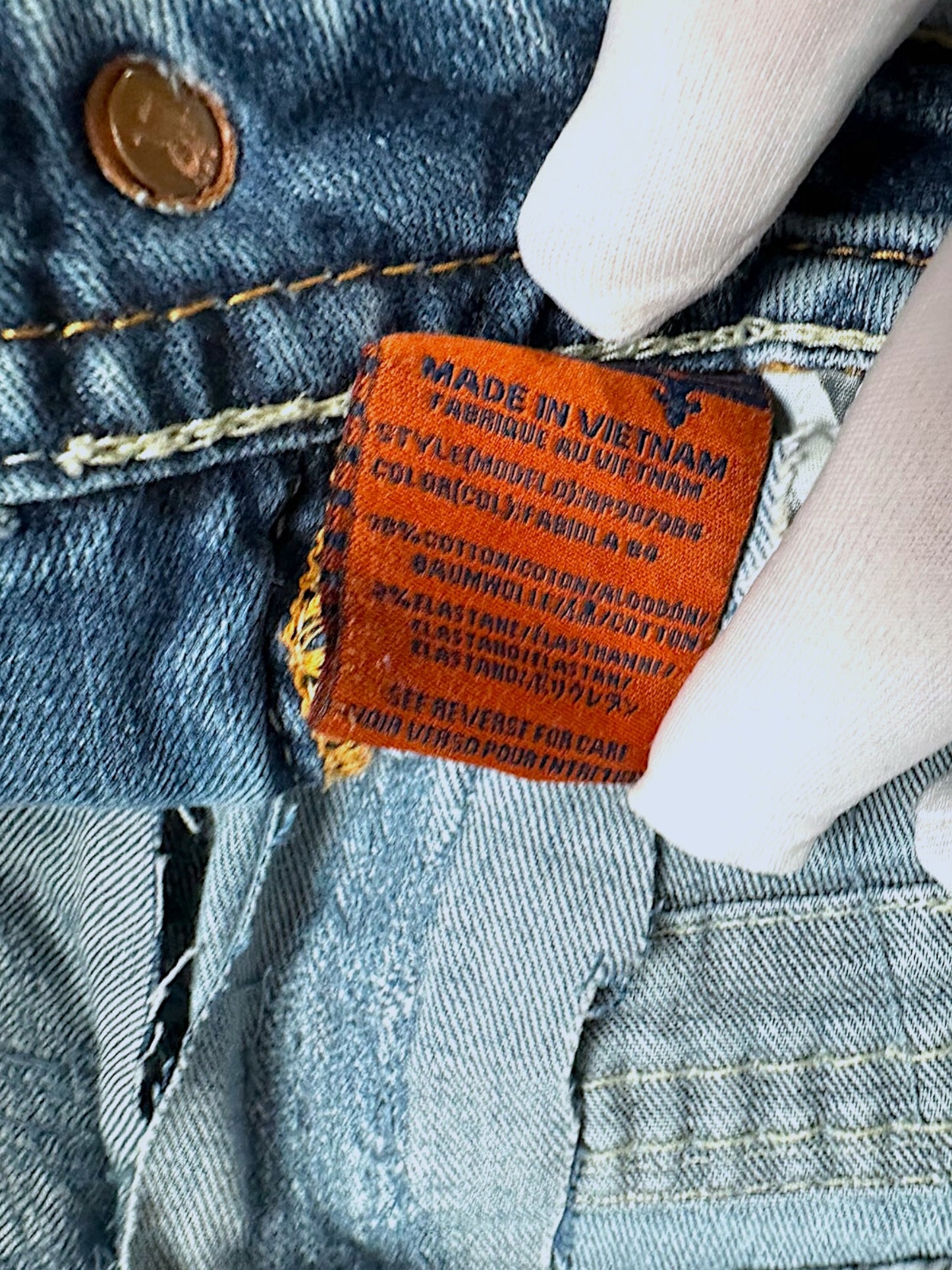 Vintage Rock Revival Low Waist Bootcut Damenjeans (M)