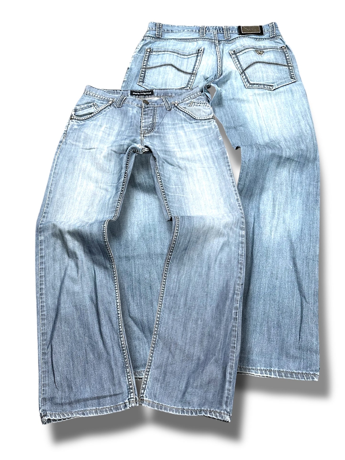 Vintage Armani Y2K Straight Leg Jeans (M)