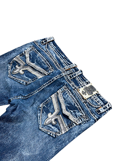 Vintage Rock Revival Y2K Straight Leg Jeans (L)