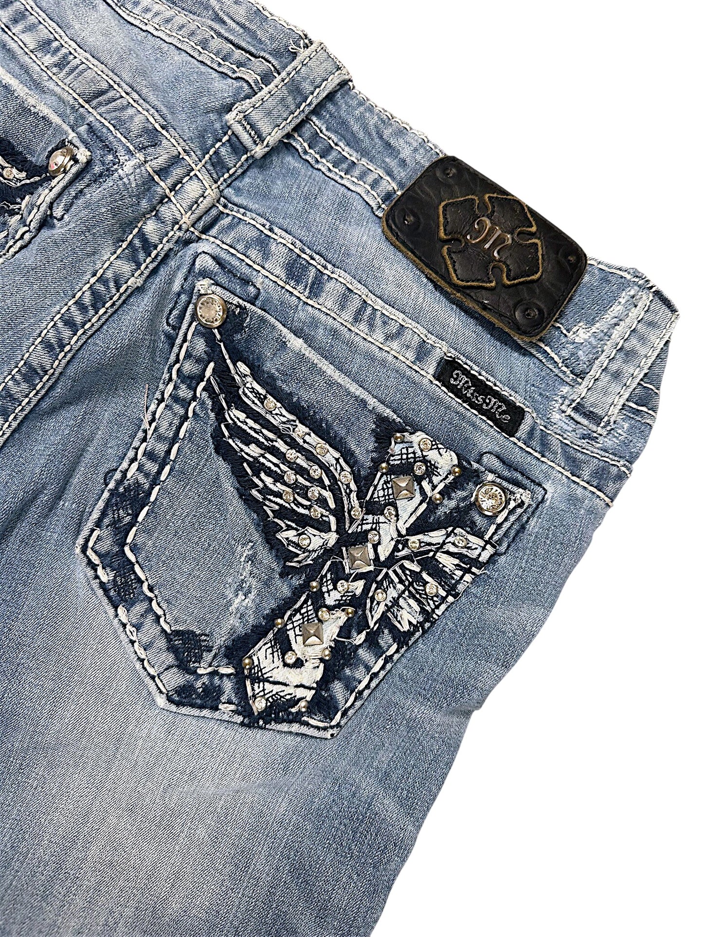 Vintage Miss Me Y2K Low Waist Bootcut / Flared Damenjeans (S)