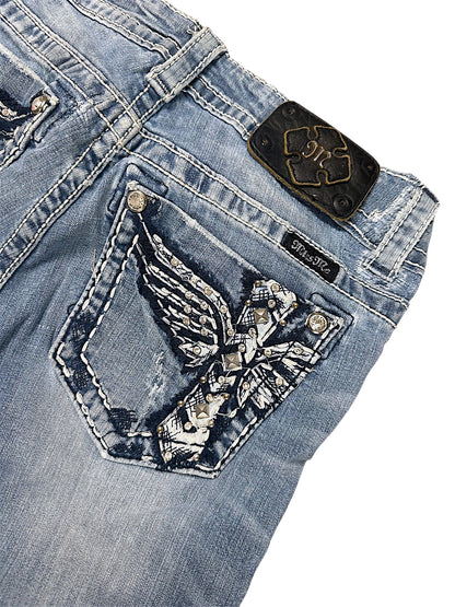 Vintage Miss Me Y2K Low Waist Bootcut / Flared Damenjeans (S)