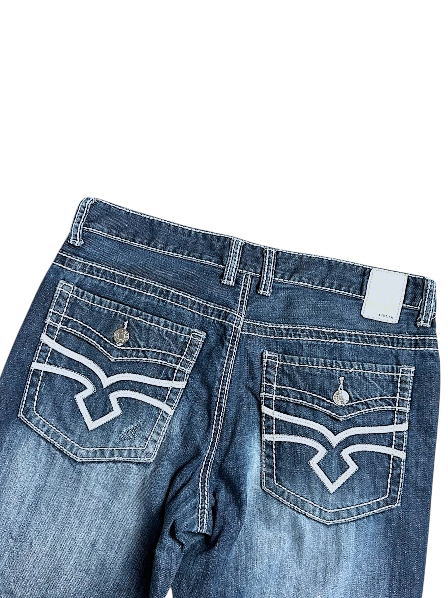 Vintage Helix Y2K Low Waist Bootcut / Flared Damenjeans (XL)