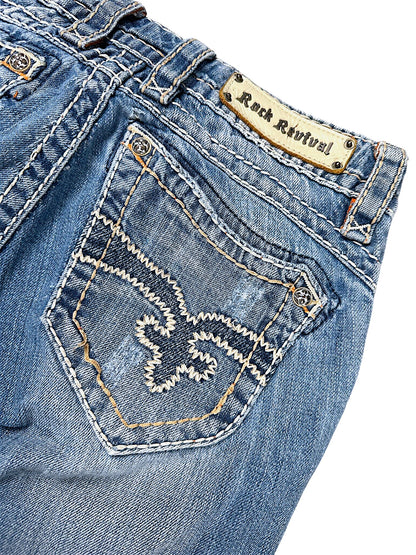 Vintage Rock Revival Y2K Straight Leg Jeans (S)