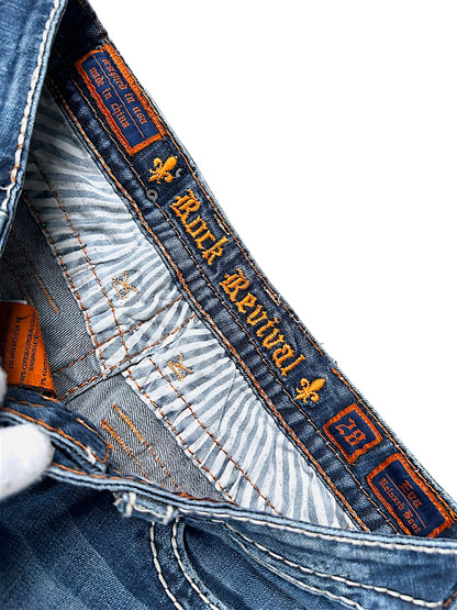 Vintage Rock Revival Y2K Low Waist Bootcut / Flared Damenjeans (M)