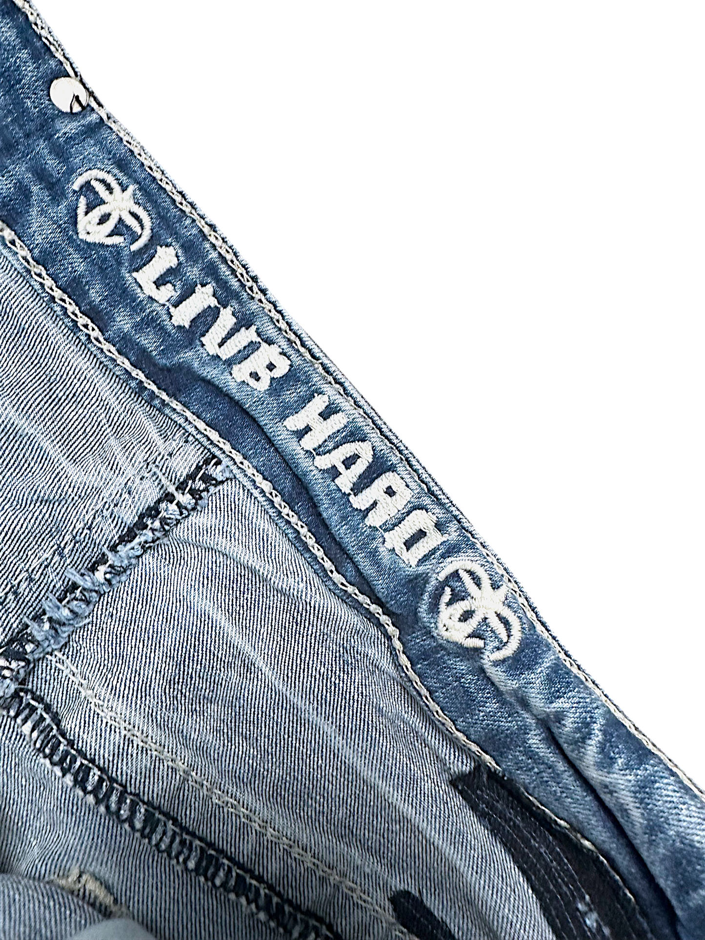Vintage Embroidery Y2K Bootcut Damenjeans (L)