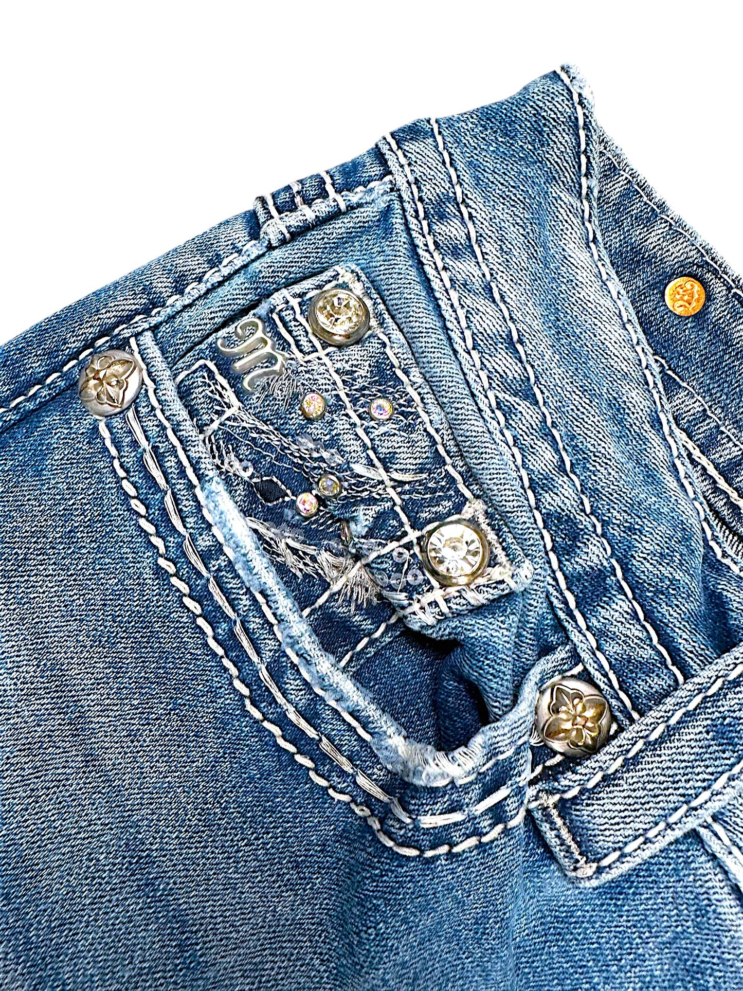 Vintage Miss Me Y2K Mid Rise Bootcut / Flared Damenjeans (L)