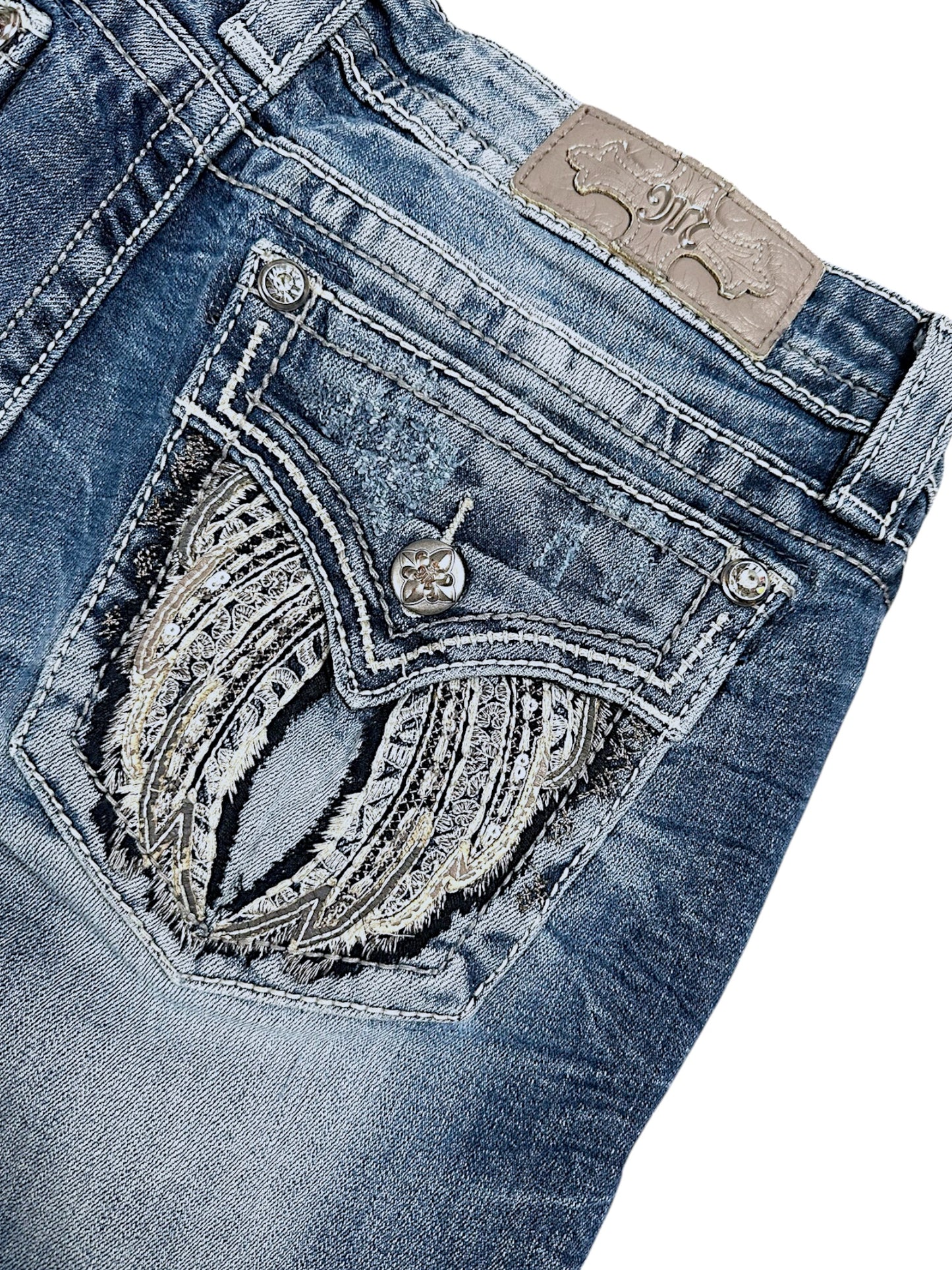 Vintage Miss Me Low Waist Bootcut Damenjeans (M)