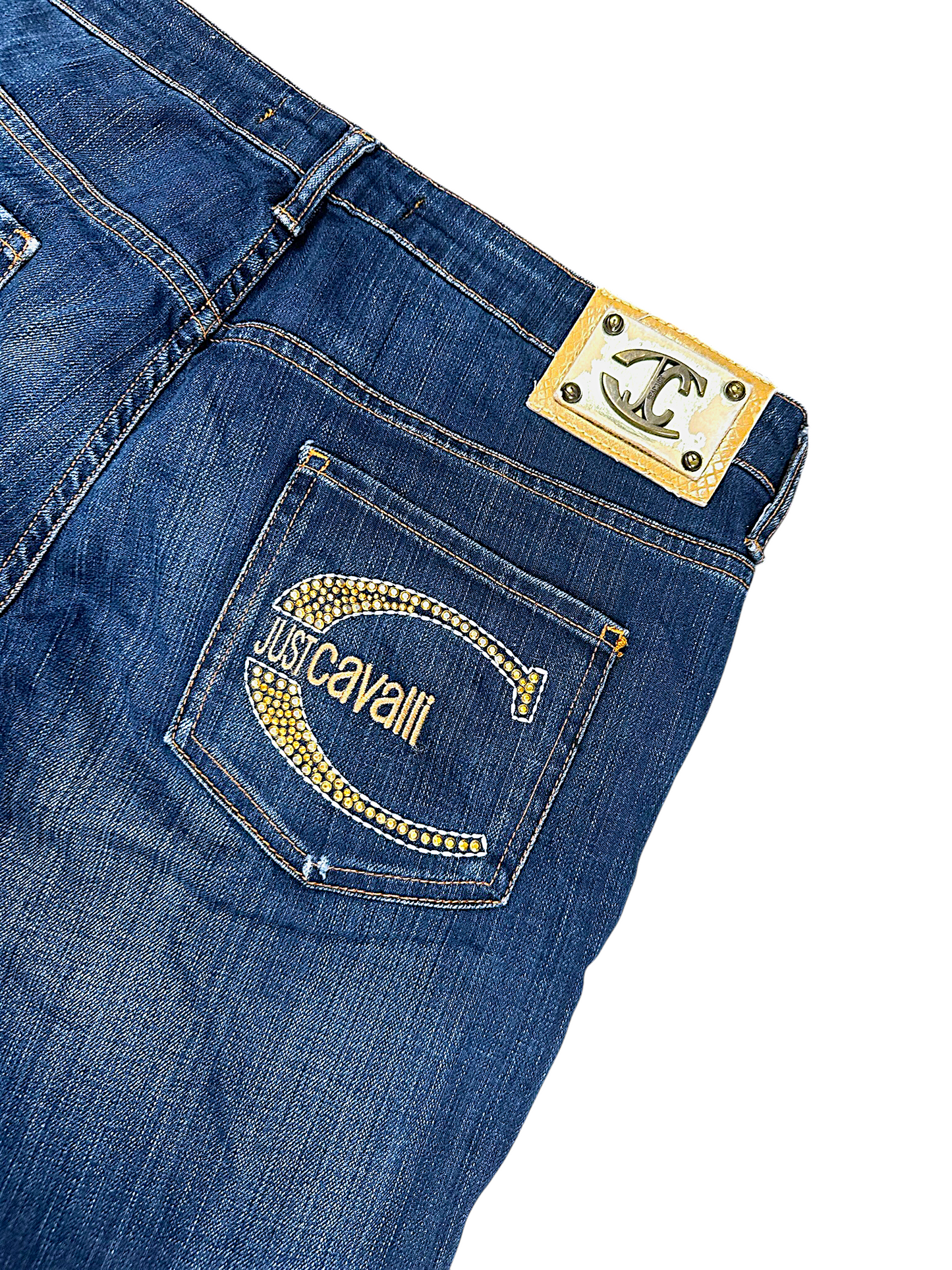Vintage Cavalli Y2K Straight Leg Damenjeans (M)